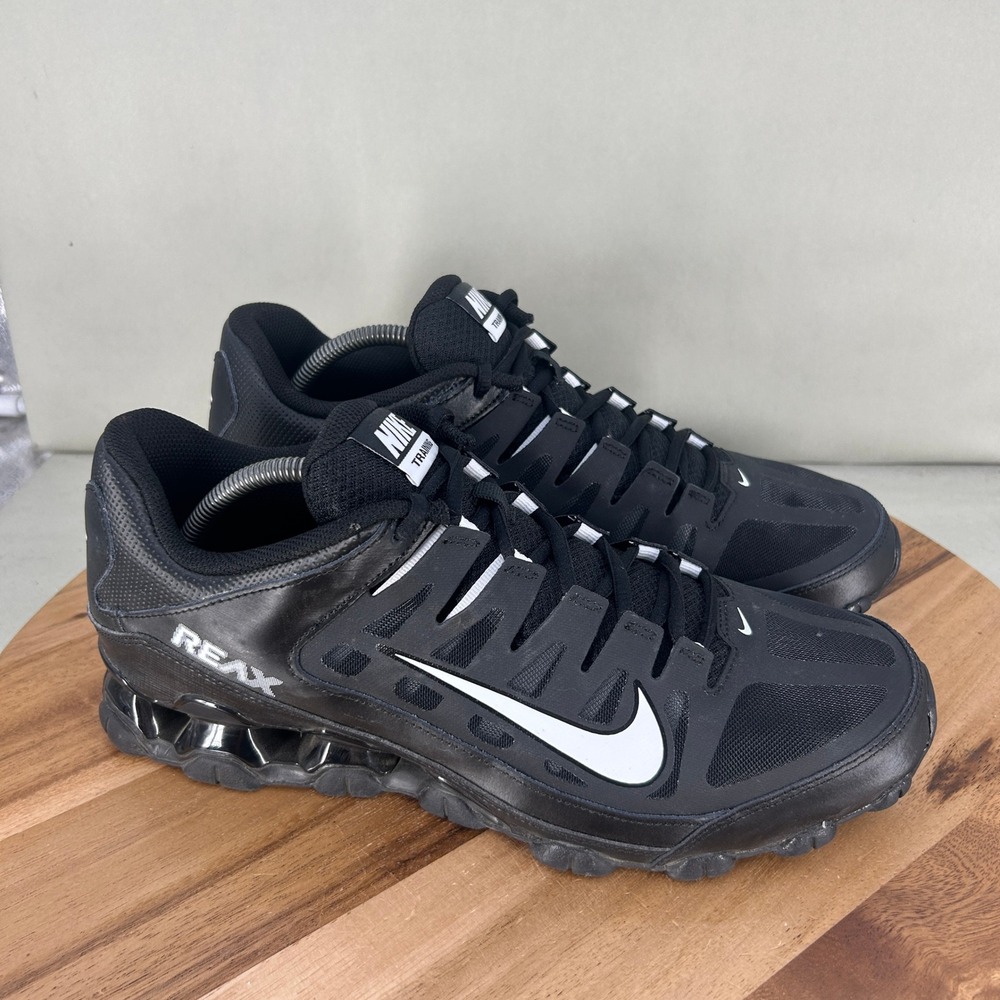 Nike Reax 8 TR Mens Training Shoes Black White 621716-033 Size 11